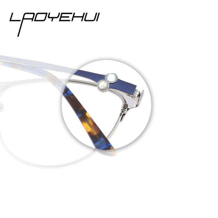 Laoyehui Women's Eyeglasses Cat Eye Anti Blue Light Reading Glasses Blue 18019 Reading Glasses Laoyehui   