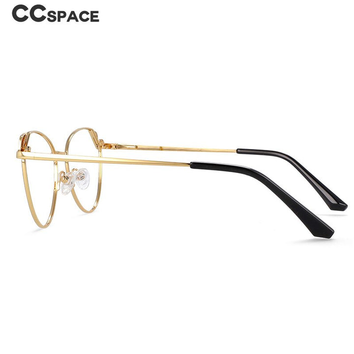 CCSpace Women's Full Rim Oval Cat Eye Alloy Frame Eyeglasses 54195 Full Rim CCspace   