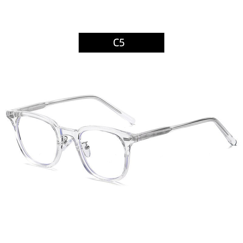 Zirosat Women's Full Rim Tr 90 Square Frame Eyeglasses B1811 Full Rim Zirosat C5  