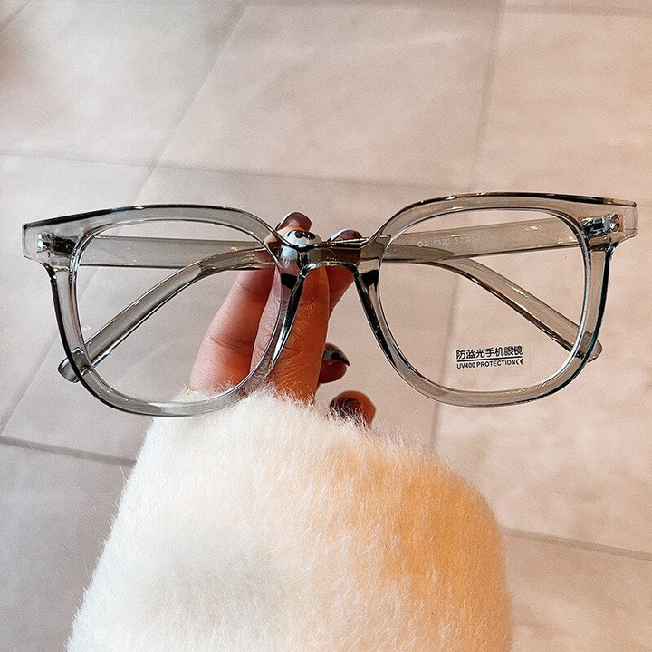 Cubojue Unisex Full Rim Oversized Square Tr 90 Titanium 150mm Reading Eyeglasses Reading Glasses Cubojue   