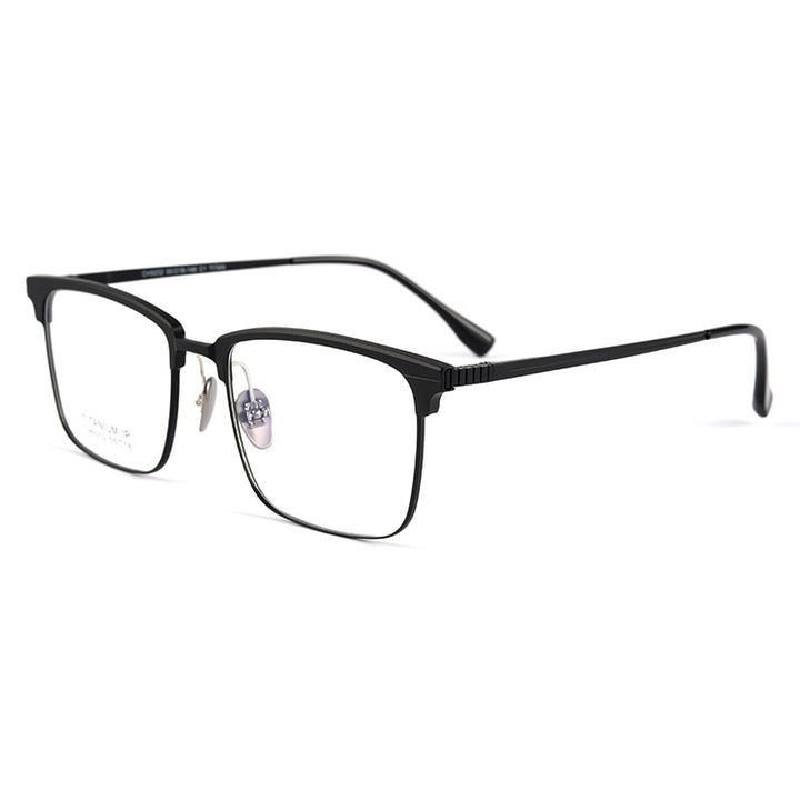 Handoer Men's Full Rim Square Titanium Eyeglasses 9202 Full Rim Handoer   