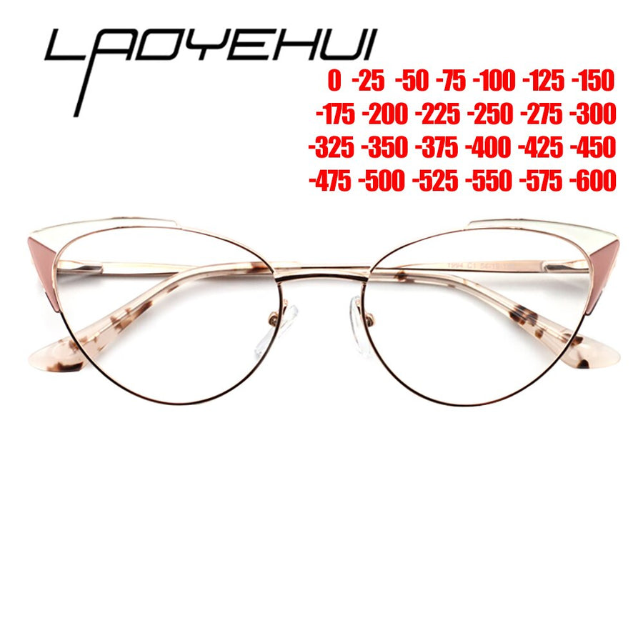 Laoyehui Women's Full Rim Cat Eye Alloy Hyperopic Reading Glasses 1994cc Reading Glasses Laoyehui   