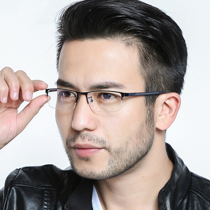 Mens semi rimless glasses on sale