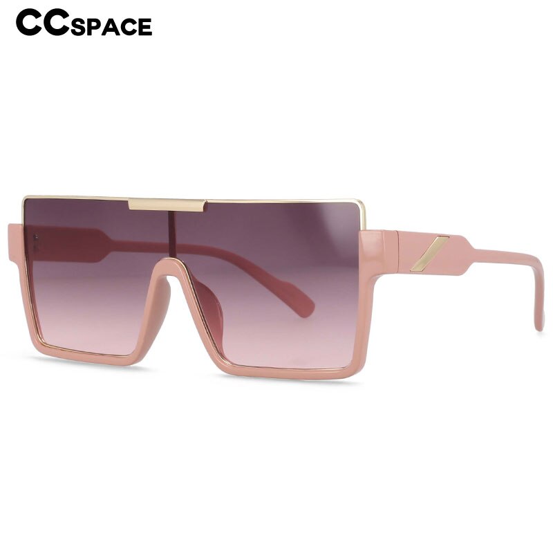 CCspace Unisex Oversized Square One Lens Goggle Resin Frame Sunglasses 53820 Sunglasses CCspace Sunglasses   