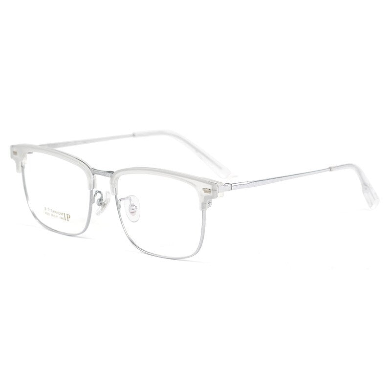 Hotochki Men's Full Rim Square Round Titanium Alloy Frame Eyeglasses 2322bj Full Rim Hotochki   