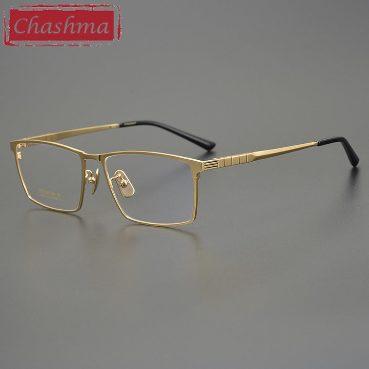 Chashma Ottica Men's Full Rim Square Titanium Eyeglasses Dj066 Full Rim Chashma Ottica   