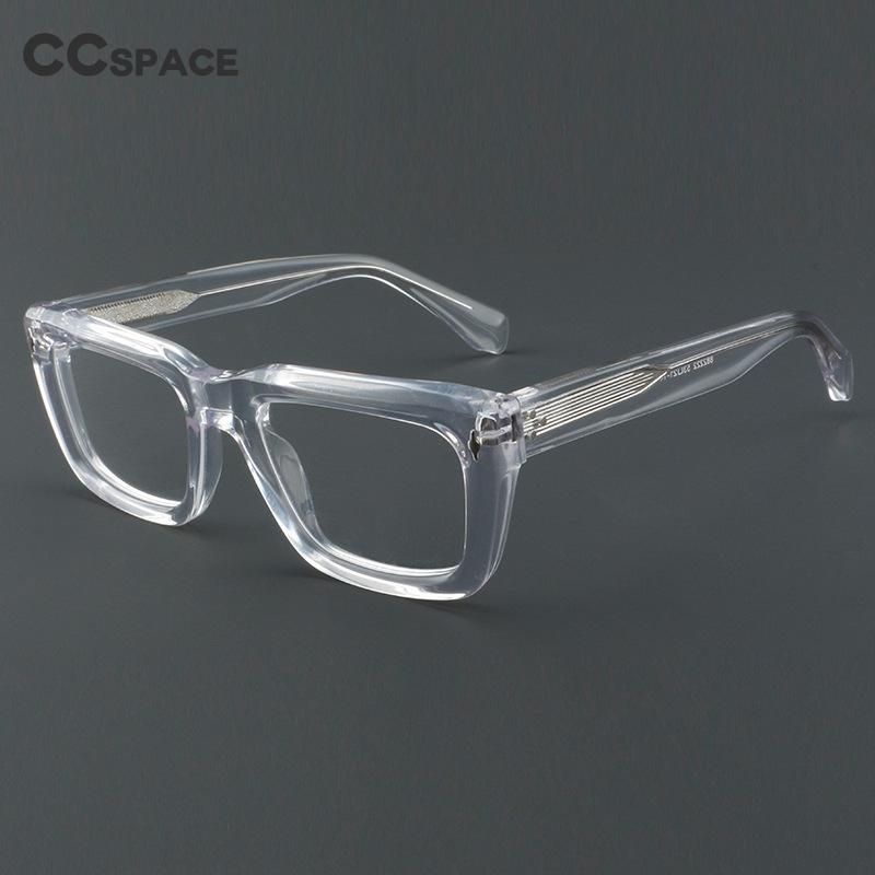 CCSpace Unisex Full Rim Square Cat Eye Acetate Eyeglasses 54908 Full Rim CCspace   