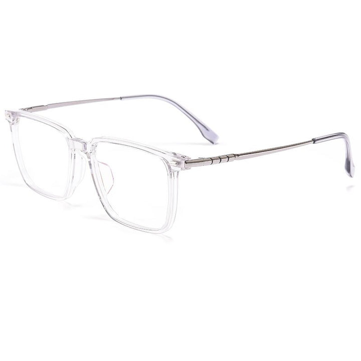 Yimaruili Men's Full Rim Square Titanium Eyeglasses BV85001 Full Rim Yimaruili Eyeglasses Transparent Gray  