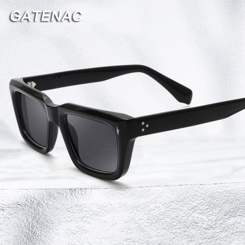 Gatenac Men's Sunglasses | Full Rim Square Acetate Frame – FuzWeb
