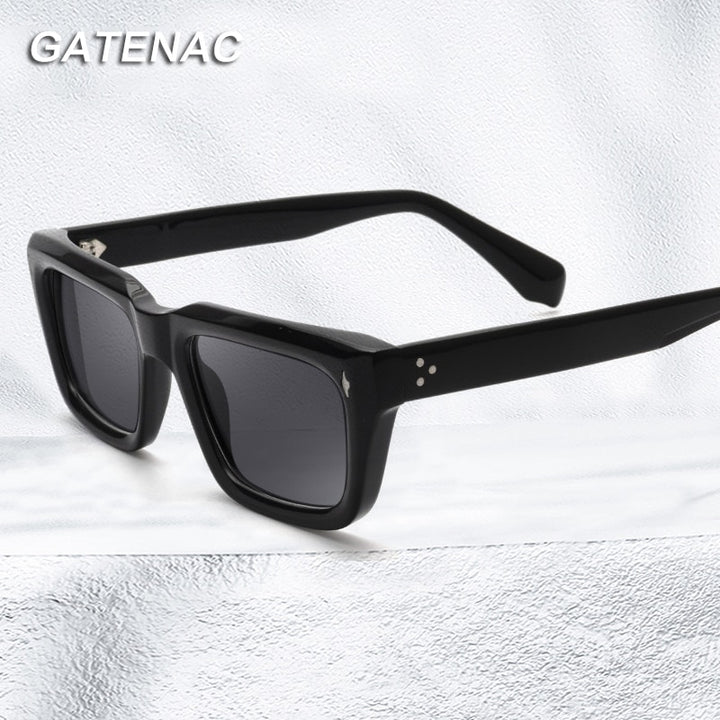 Gatenac Men's Full Rim Square Acetate Frame Polarized Sunglasses Tyj68 Sunglasses Gatenac   