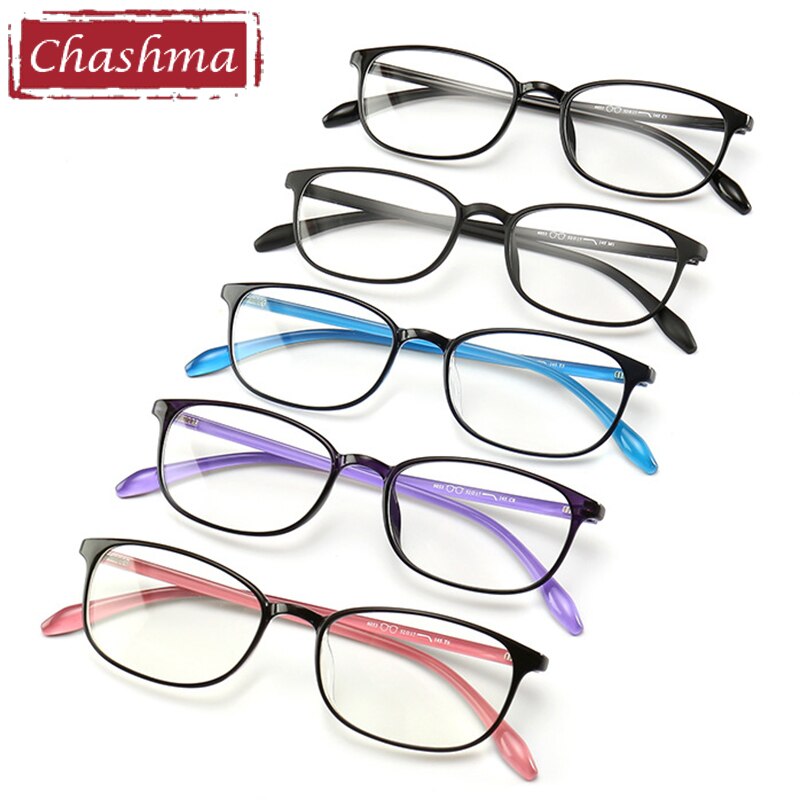 Chashma Women's Full Rim Square TR 90 Resin Titanium Frame Eyeglasses 6053 Full Rim Chashma   