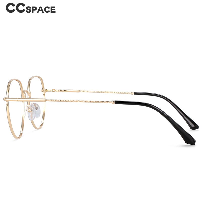 CCSpace Women's Full Rim Round Alloy Frame Eyeglasses 54398 Full Rim CCspace   