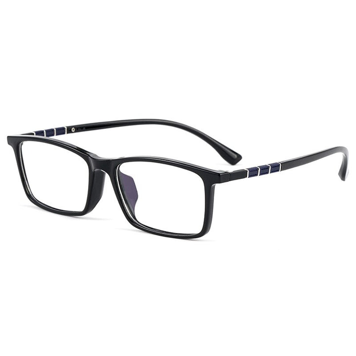 Yimaruili Men's Full Rim Square Tr90 Sport Eyeglasses 96005R Sport Eyewear Yimaruili Eyeglasses Brihgt Black  
