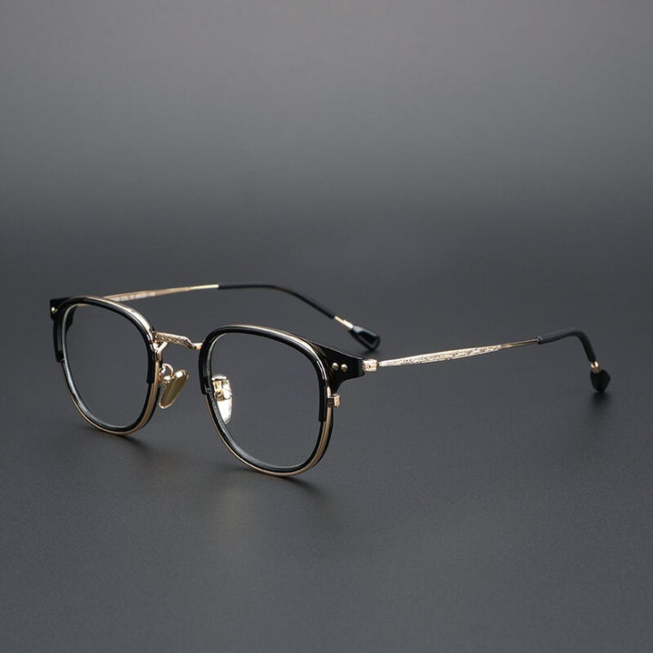 Cubojue Unisex Full Rim Small Square Tr 90 Titanium Hyperopic Reading Glasses M6009 Reading Glasses Cubojue 0 Black 