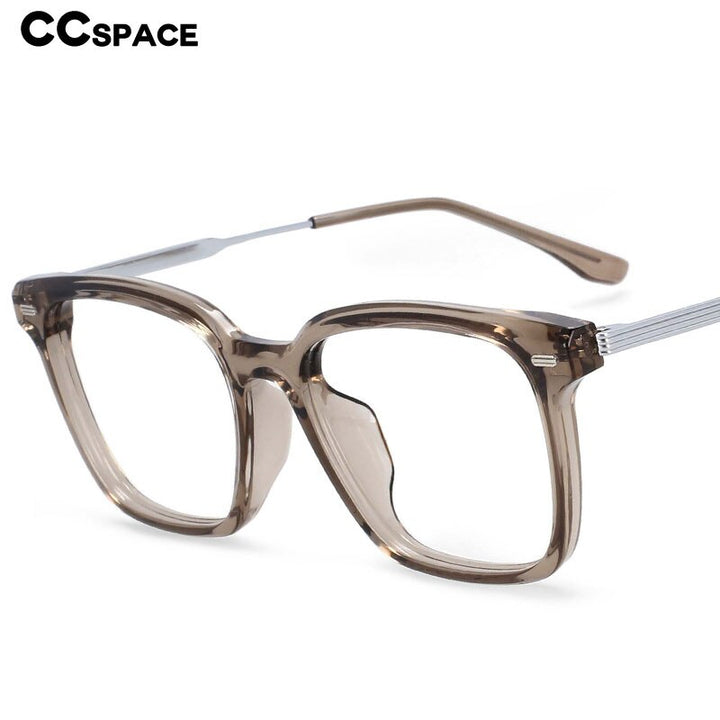 CCspace Unisex Full Rim Square Tr 90 Titanium Frame Eyeglasses 54254 Full Rim CCspace   