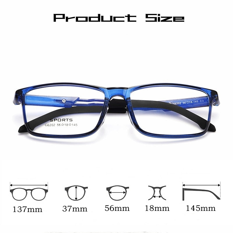 Yimaruili Unisex Full Rim Square Ultem Silicone Sports Eyeglasses 6202g Full Rim Yimaruili Eyeglasses   