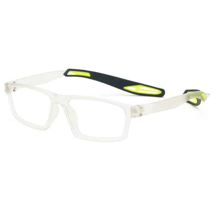 Reven Jate Unisex Full Rim Square Tr 90 Sport Eyeglasses 1219 Sport Eyewear Reven Jate transparent  