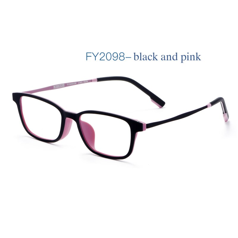 Handoer Unisex Full Rim Square Alloy Reading Glasses FY2091/2098 Reading Glasses Handoer 2098Black Pink +100 
