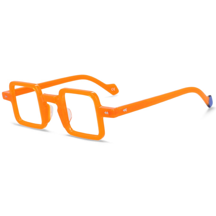 CCspace Unisex Full Rim Square Acetate Eyeglasses 55351C Full Rim CCspace Orange China 