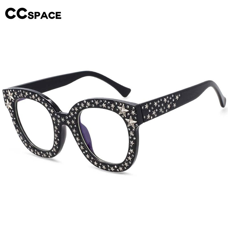 CCspace Women's Full Rim Cat Eye Square Acetate Frame Sunglasses 45261 Sunglasses CCspace Sunglasses   