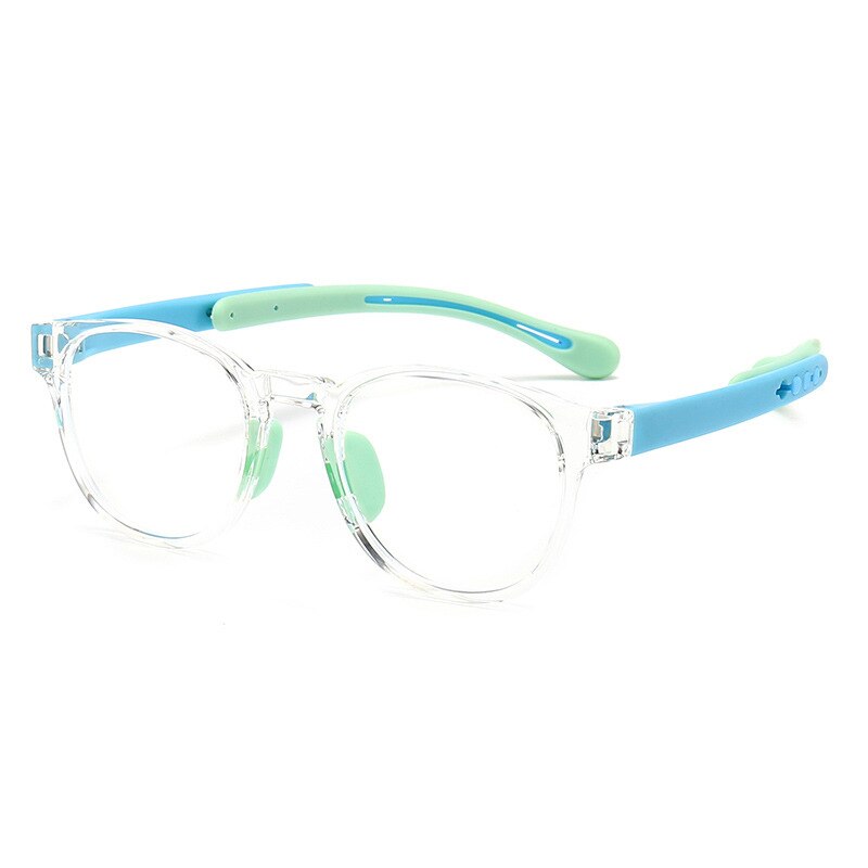 Yimaruili Children's Unisex Full Rim Square Silicone Eyeglasses 91045 Full Rim Yimaruili Eyeglasses C10  