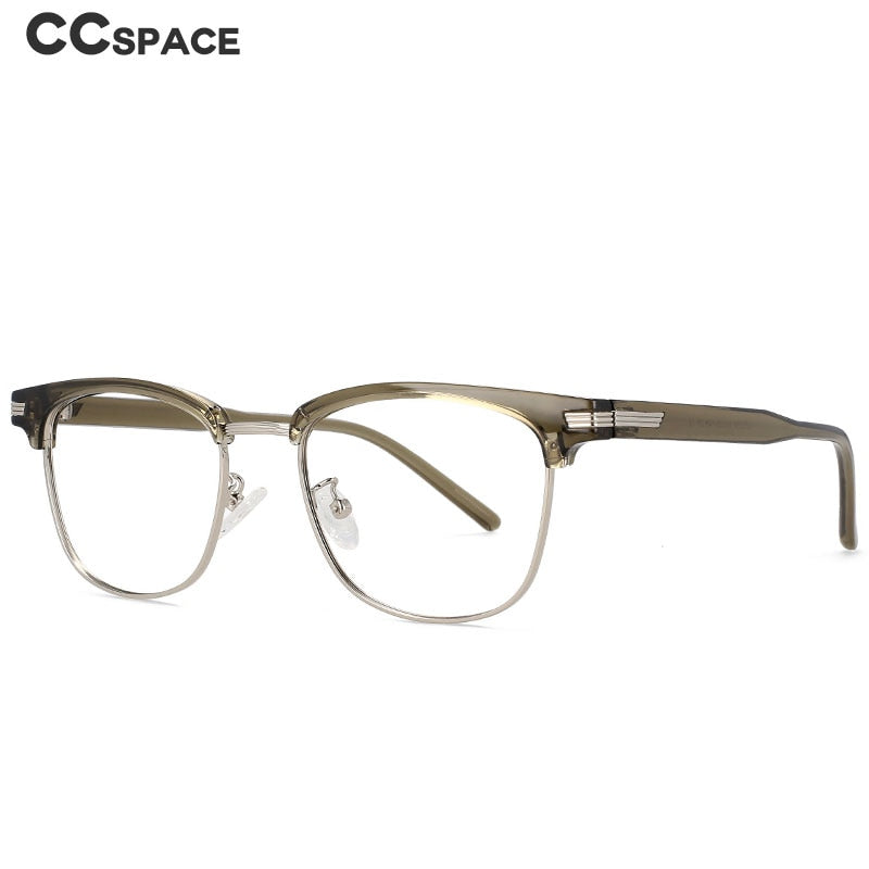 CCSpace Unisex Full Rim Square Tr 90 Alloy Eyeglasses 55867 Full Rim CCspace   