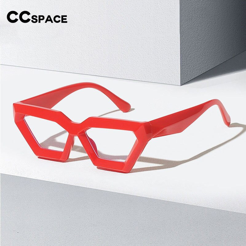 CCSpace Women's Full Rim Oval Cat Eye Acetate Eyeglasses 55613 Full Rim CCspace   
