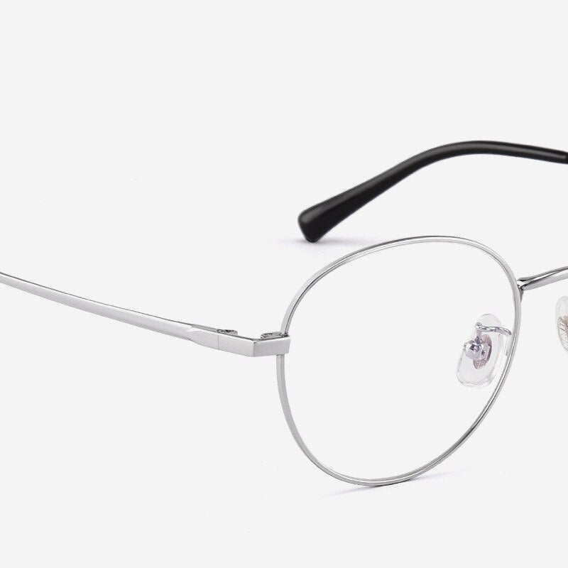 Bclear Unisex Full Rim Round Titanium Eyeglasses Lb5341 Full Rim Bclear   