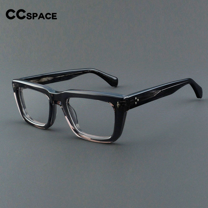 CCspace Unisex Full Rim Square Cat Eye Acetate Eyeglasses 54908 Full Rim CCspace   