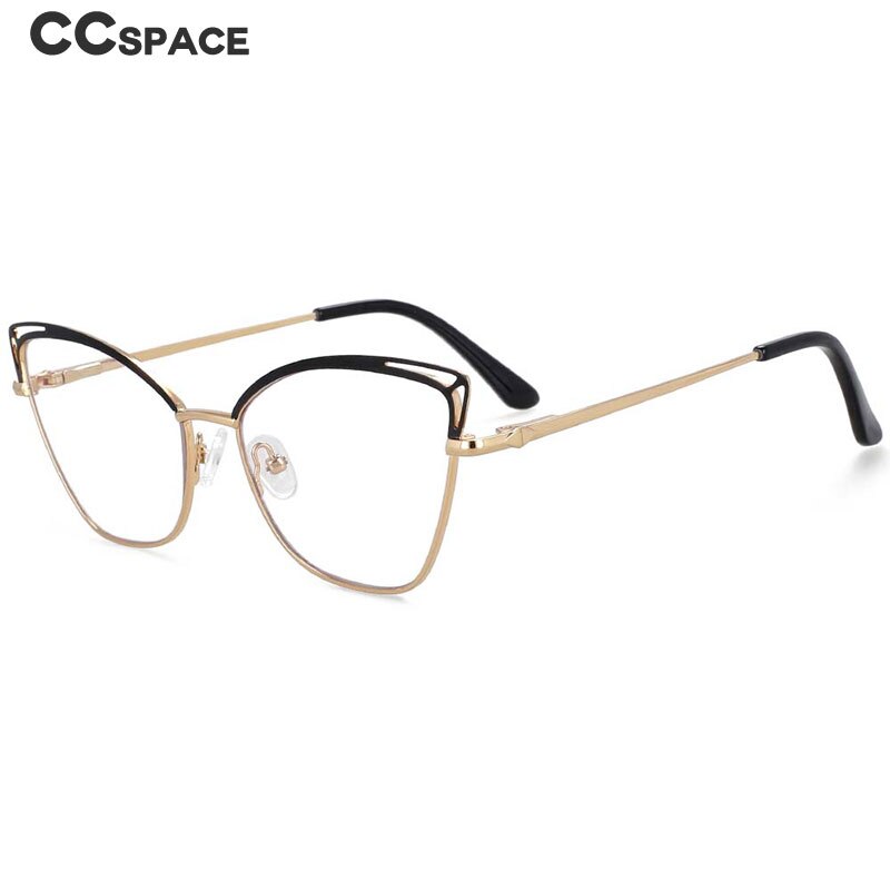 CCspace Women's Full Rim Cat Eye Alloy Frame Eyeglasses 54264 Full Rim CCspace   