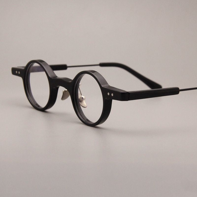 Cubojue Unisex Small Round Tr 90 Titanium Hyperopic Reading Glasses dr001 Reading Glasses Cubojue 0 Black 