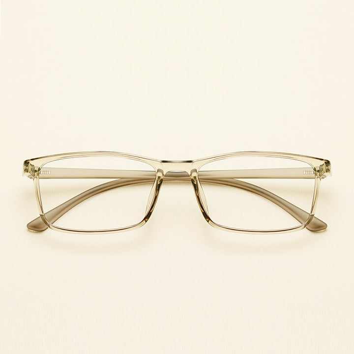KatKani Unisex Full Rim Small Square Tr 90 Eyeglasses 6642 Full Rim KatKani Eyeglasses Transparent Gray  