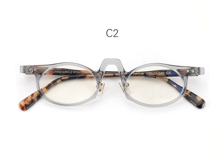 Yujo Unisex Full Rim Small Oval Acetate Reading Glasses HP236 Reading Glasses Yujo China 0 C2