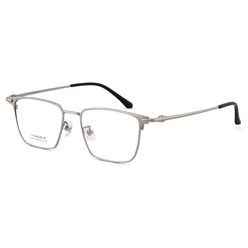 Bclear Unisex Full Rim Square Titanium Eyeglasses Lb1108 Full Rim Bclear gray  