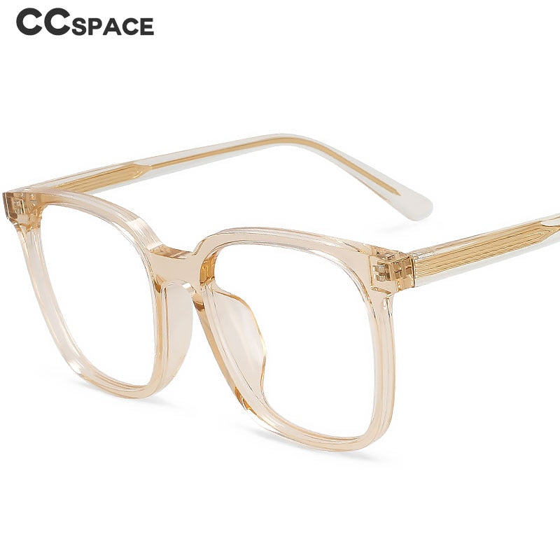 CCSpace Unisex Full Rim Square Acetate Eyeglasses 55546 Full Rim CCspace   