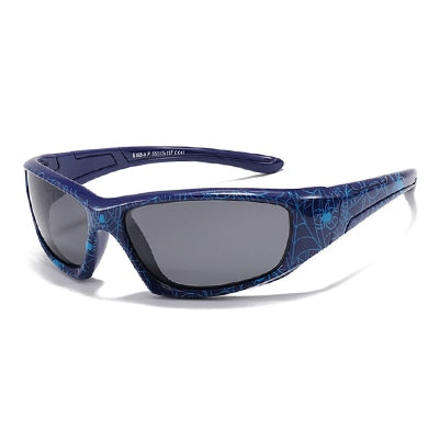Ralferty Unisex Children's Full Rim Rectangle Acetate Polarized Sunglasses M805 Sunglasses Ralferty C41 Dark Blue China As picture