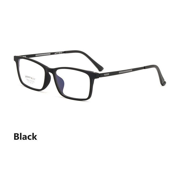 Handoer Unisex Full Rim Square Tr 90 Titanium Hyperopic Photochromic Reading Glasses 9824 0 To +150 Reading Glasses Handoer 0 black 