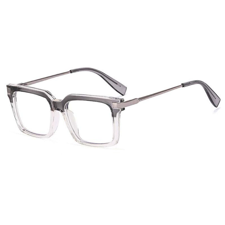 CCSpace Unisex Full Rim Square Cat Eye Tr 90 Titanium Eyeglasses 54785 Full Rim CCspace China Gray clear 
