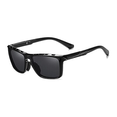 Ralferty Men's Full Rim Square Tr 90 Polarized Mirror Sunglasses D7515 Sunglasses Ralferty C1 Shiny Black China As picture