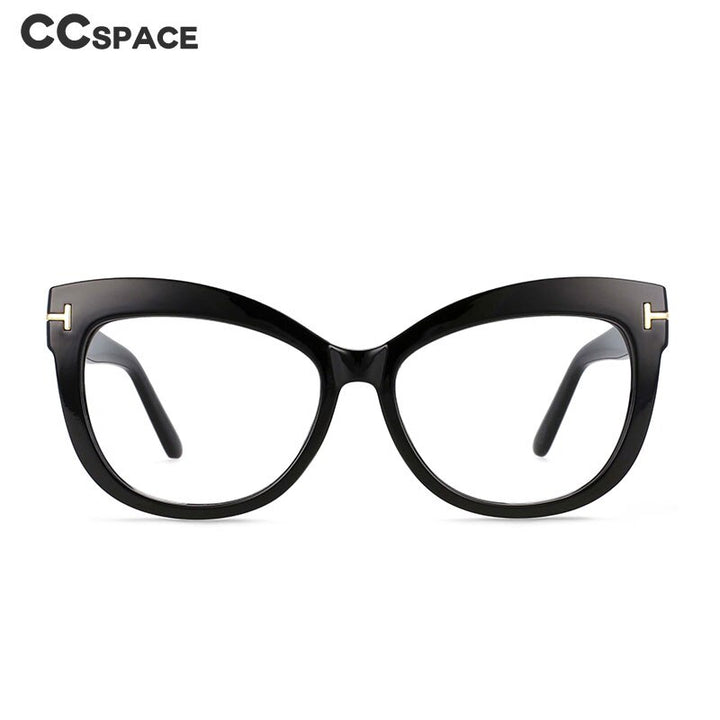 CCSpace Unisex Full Rim Square Cat Eye Resin Frame Eyeglasses 54413 Full Rim CCspace   