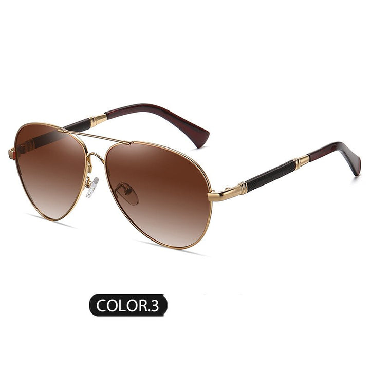Bclear Men's Full Rim Oval Square Polarized Double Bridge Alloy Sunglasses Wd8516 Sunglasses Bclear Color 3  