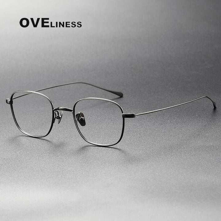 Oveliness Unisex Full Rim Square Titanium Eyeglasses Gws199 Full Rim Oveliness gun  