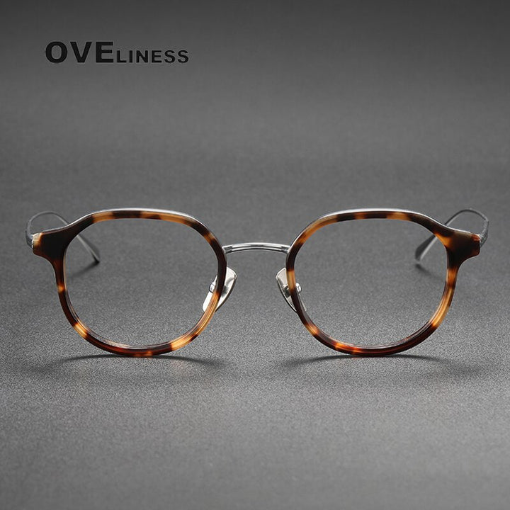 Oveliness Unisex Full Rim Round Acetate Titanium Eyeglasses Tango Full Rim Oveliness   