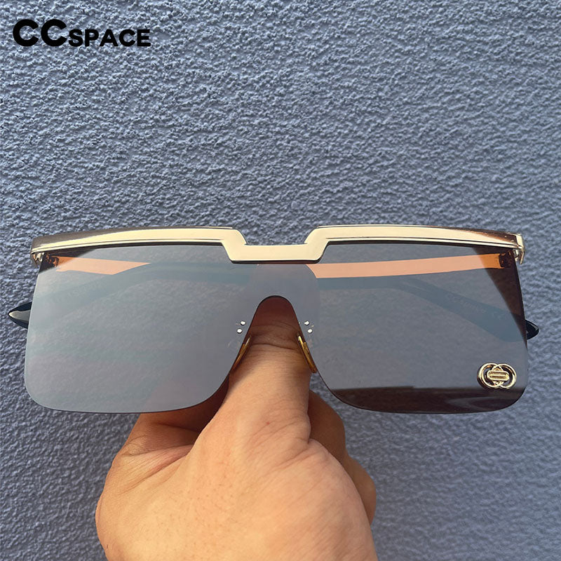 CCspace Women's Rimless Oversized Square One Lens Alloy Frame Sunglasses 51121 Sunglasses CCspace Sunglasses   
