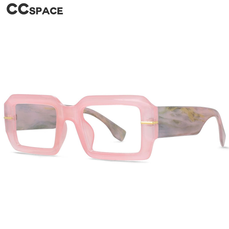 CCSpace Unisex Full Rim Rectangle Tr 90 Rivet Eyeglasses 56340 Full Rim CCspace   