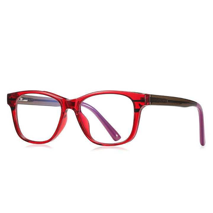 Zirosat Children's Unisex Full Rim Square Tr 90 + Cp Eyeglasses 20211 Full Rim Zirosat C5  