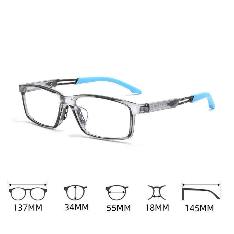 KatKani Unisex Full Rim Square Tr 90 Eyeglasses 6201g Full Rim KatKani Eyeglasses   