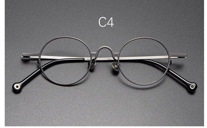 Yujo Unisex Full Rim Small 43mm Round Alloy Eyeglasses Customized Lenses Full Rim Yujo C4 China 