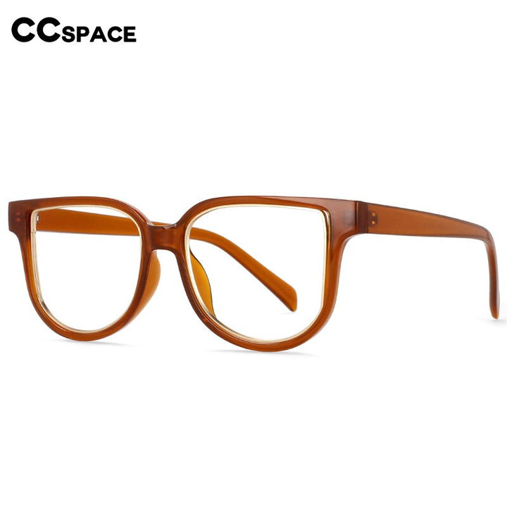 CCSpace Unisex Full Rim Square Resin Frame Eyeglasses 54476 Full Rim CCspace   