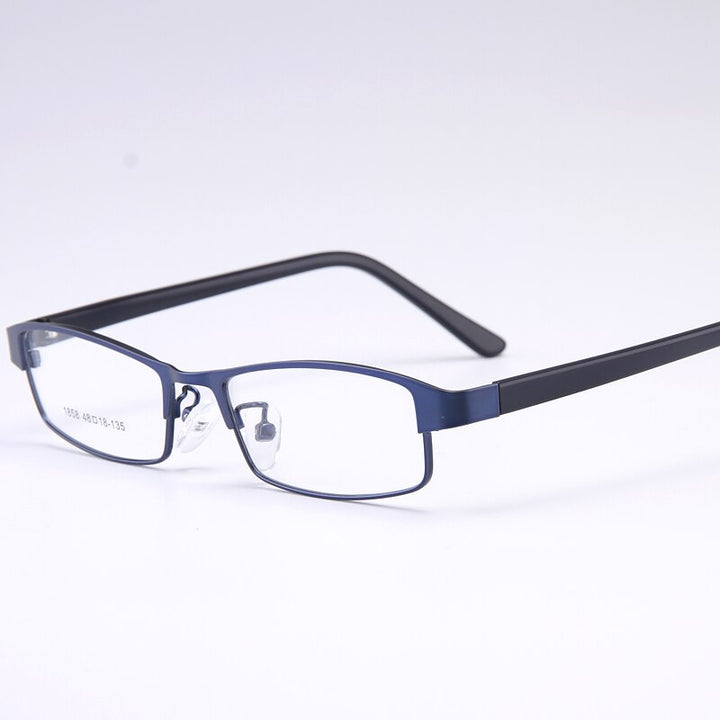 Bclear Men's Full Rim Small Rectangle Alloy Acetate Frame Eyeglasses My1858 Full Rim Bclear Blue  
